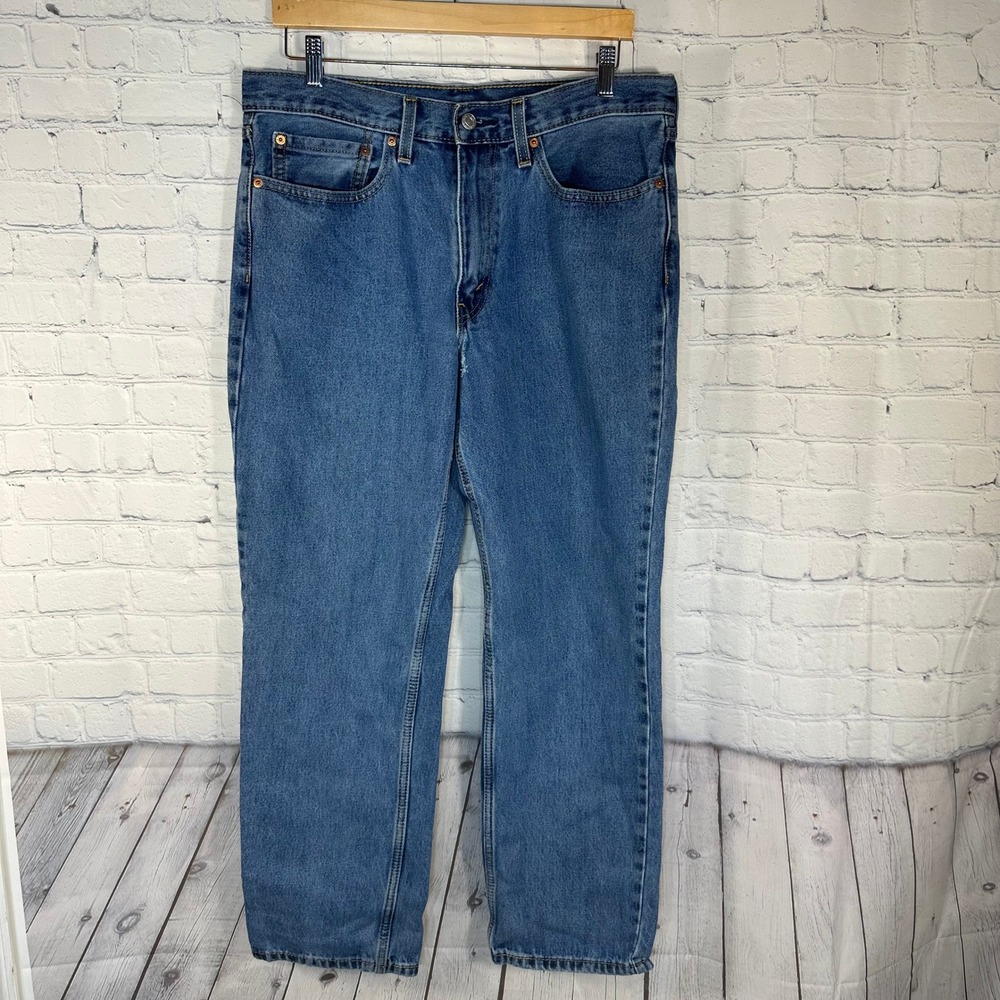 Levis 550 Relaxed Fit Tapered Leg Blue Denim Jeans Mens 34x30 Medium Wash